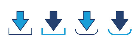 Download icon vector. Download vector iconのイラスト素材