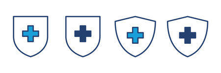 Health insurance icon vector. Insurance health document iconのイラスト素材