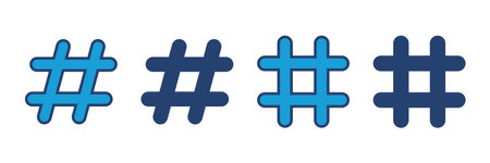 Hashtag icon vector. hashtag symbolのイラスト素材