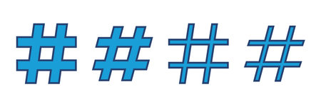 Hashtag icon vector. hashtag symbolのイラスト素材