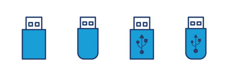 Usb icon vector. Flash disk icon vector