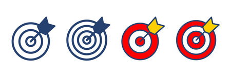 Target icon vector. goal icon vector. target marketing icon vectorのイラスト素材