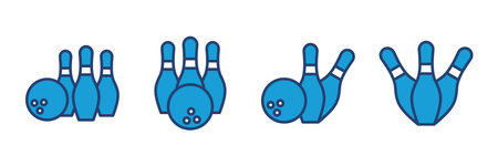 Bowling icon vector. bowling ball and pin icon. bowling pinsのイラスト素材