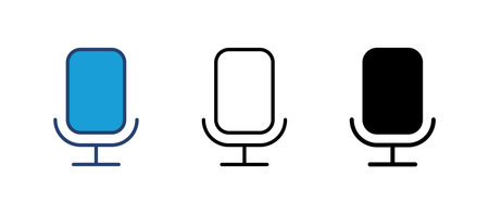 microphone icon vector. karaoke icon vectorのイラスト素材