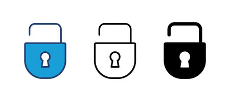 Lock icon vector. Padlock icon vector. Encryption icon. Security symbolのイラスト素材