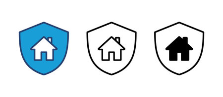 home insurance icon vector. home protection iconのイラスト素材