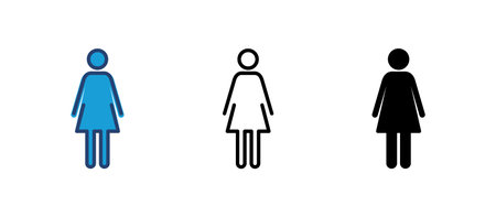 Female icon vector. woman icon vectorのイラスト素材