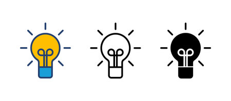 Lamp icon vector. Light bulb icon vector. idea symbol.のイラスト素材
