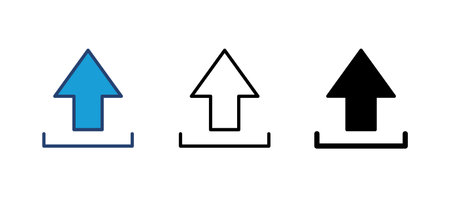 Upload icon vector. load data symbol