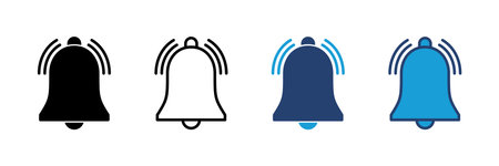 Bell Icon vector. Notification icon for your web site designのイラスト素材