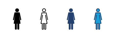 Female icon vector. woman icon vectorのイラスト素材