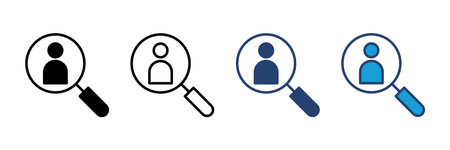 Hiring icon vector. Search job vacancy icon. Human resources concept. Recruitmentのイラスト素材