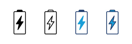 Battery vector icon. battery charge level. battery Charging iconのイラスト素材