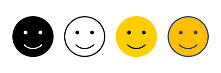 smile icon vector. smile emoticon icon. feedbackのイラスト素材