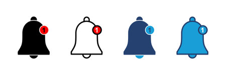 Bell Icon vector. Notification icon for your web site designのイラスト素材