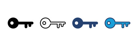 Key icon vector. Key vector icon. Key symbolのイラスト素材