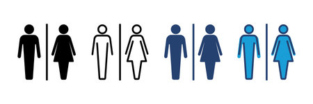Toilet icon vector. restrooms icon vector. bathroom sign. wc, lavatoryのイラスト素材
