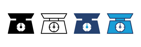 Scales icon vector. Weight scale iconのイラスト素材