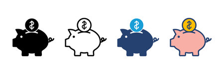 Piggy bank icon vector. piggy money iconのイラスト素材