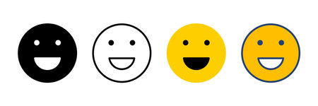 smile icon vector. smile emoticon icon. feedbackのイラスト素材