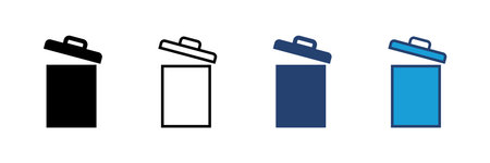 Trash icon vector. trash can icon. delete icon vector. garbageのイラスト素材