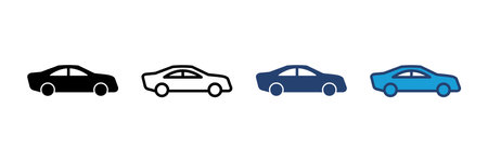 Car icon vector. car vector icon. small sedanのイラスト素材