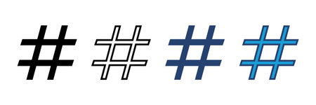 Hashtag icon vector. hashtag symbolのイラスト素材