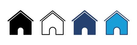 House icon vector. Home icon vectorのイラスト素材