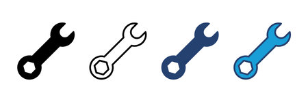 Wrench icon vector. repair icon vector. tools icon vectorのイラスト素材