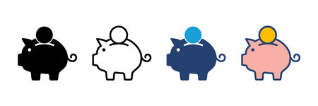 Piggy bank icon vector. piggy money iconのイラスト素材