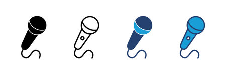 microphone icon vector. karaoke icon vectorのイラスト素材