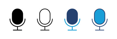 microphone icon vector. karaoke icon vectorのイラスト素材