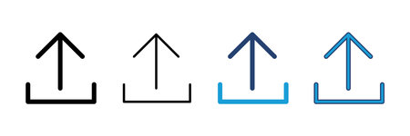 Upload icon vector. load data symbolのイラスト素材