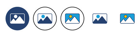 Picture icon vector. photo gallery icon symbolのイラスト素材