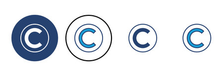 Copyright icon vector. copyright symbolsのイラスト素材