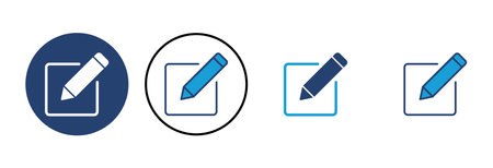 Edit icon vector. edit document icon. edit text icon. pencil. sign upのイラスト素材