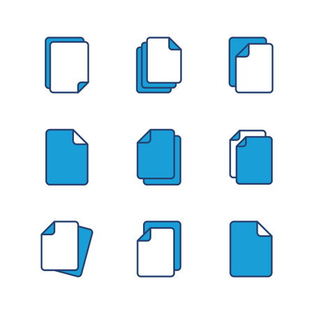 Document icon set. Paper icon. File Iconのイラスト素材