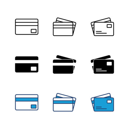 Credit card icon set. Credit card payment icon vectorのイラスト素材