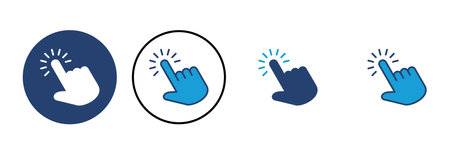 Hand cursor icon. cursor icon vector. hand cursor icon clickのイラスト素材