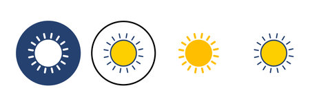 Sun icon vector. Brightness Icon vector