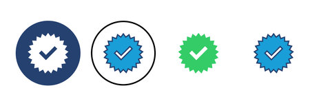 verified icon vector. verification check mark. approved icon
