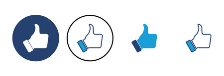 Thumbs up icon vector. Hand like. Like icon vector.