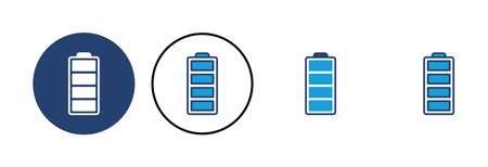 Battery vector icon. battery charge level. battery Charging icon