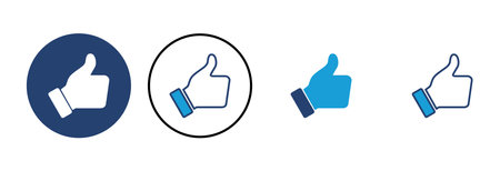 Thumbs up icon vector. Hand like. Like icon vector.