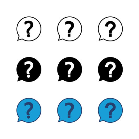 Question icon set. question mark icon vector.のイラスト素材