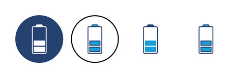Battery vector icon. battery charge level. battery Charging icon