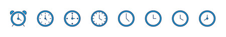 Clock icon set. Time icon vector. watch icon symbol