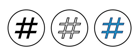 Hashtag icon vector. hashtag symbol