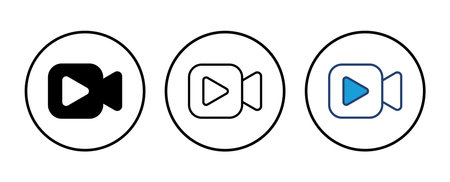 Video icon vector. video camera icon vector. movie sign. cinemaのイラスト素材