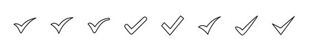 Check mark icon set. Check mark icon. Tick mark symbol vector